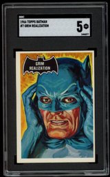 1966 TOPPS BATMAN #7 GRIM REALIZATION SGC 5