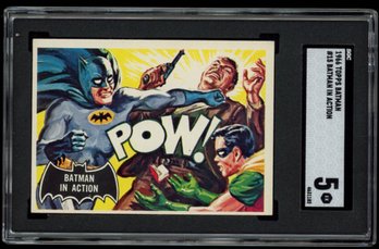 1966 TOPPS BATMAN #15 BATMAN IN ACTION SGC 5