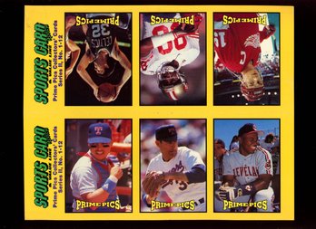 1992 SPORTS CARD REVIEW UNCUT SHEET