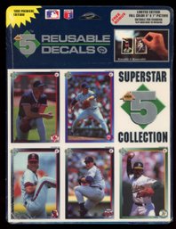 1992 MLB PREMIERE EDITION REUSABLE DECALS FACTORY SEALED