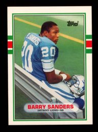 1989 TOPPS TRADED BARRY SANDERS ROOKIE CARD