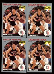 1990 Hoops Drazen Petrovic Rookie Cards (4)