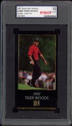 1997 Grand Slam Ventures Tiger Woods Gold Foil Rookie Card PRO 10