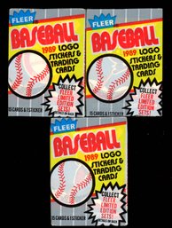 1989 FLEER BASEBALL PACKS (3) GRIFFEY ROOKIE