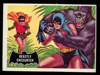 1966 Topps Batman #50 Beastly Encounter