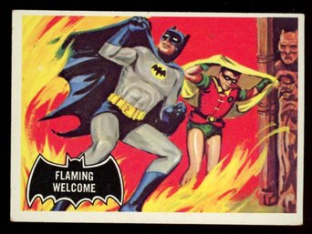 1966 Topps Batman #51 Flaming Welcome