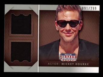 Americana 2015 MICKEY ROURKE Jumbo Worn Relic Card #'D /299