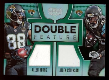 2016 GALA NFL DOUBLE FEATURE PATCH ALLEN HURNS / ALLEN ROBINSON #'D /25