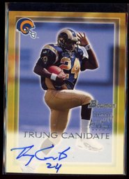 2000 BOWMAN FOOTBALL CERTIFIED AUTO TRUNG CANIDATE
