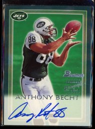 2000 BOWMAN FOOTBALL CERTIFIED AUTO ANTHONY BEACHT