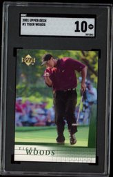 Tiger Woods Rookie Card 2001 Upper Deck Golf #1 SGC 10 GEM MINT