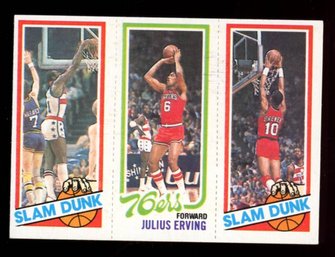 1980 TOPPS BASKETBALL BREWER / ERVING / HAYES NM