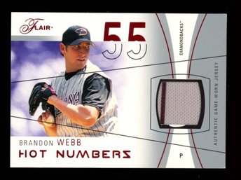 BRANDON WEBB HOT NUMBERS GAME USED PATCH #'D / 175