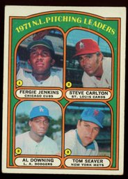 1972 Topps Pitching Leaders Jenkins / Carlton / Downing  Seaver