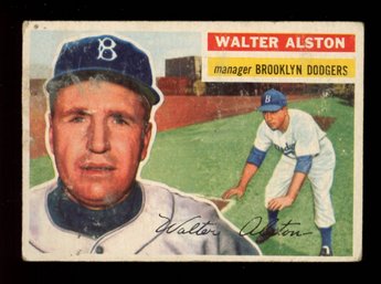 1956 Topps Baseball #8 Walter Alston MGR, RC