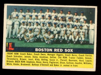 1956 TOPPS BASEBALL BOSTON RED SOX TC