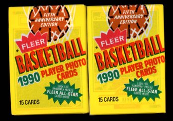 1990 FLEER Basketball Packs FACTORY SEALED