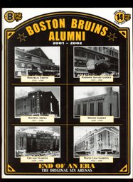 BOSTON BRUINS 2001 - 2002 ALUMNI PROGRAM