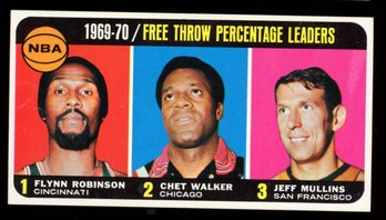1970 Topps Basketball #4 Free Throw Leaders Robinson / Walker / Mullins