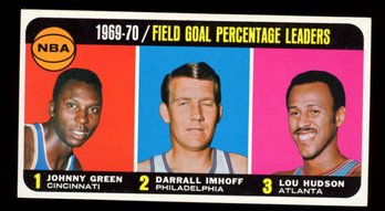 1970 Topps Basketball #3 Field Goal Leaders Green / Imhoff / Hudson