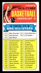 1970 Topps Basketball #101 Checklist 2