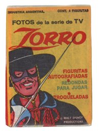 1958 Walt Disney Zorro Sealed Trading Card Pack Argentina RARE