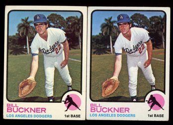 1973 TOPPS BILL BUCKNER PAIR