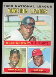 1970 TOPPS HOME RUN LEADERS MCCOVEY / AARON / MAY