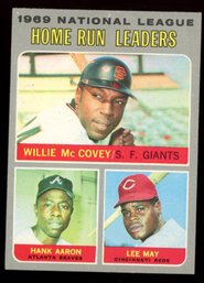 1970 TOPPS HOME RUN LEADERS MCCOVEY / AARON / MAY