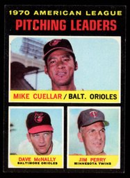 1971 TOPPS PITCHING LEADERS CUELLAR / MCNALLY / PERRY