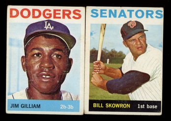 1964 Topps Baseball GILLIAM / SKOWRON