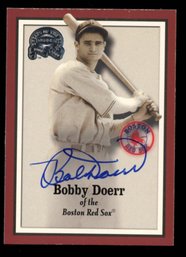 BOBBY DOERR AUTO 2000 FLEER BASEBALL GREATS