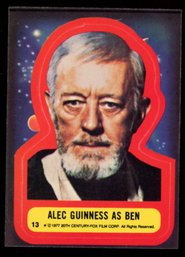 1977 STAR WARS STICKER ALEC GUINNESS AS BEN