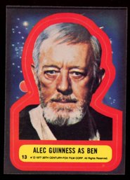 1977 STAR WARS STICKER ALEC GUINNESS AS BEN