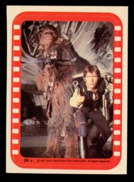 1977 STAR WARS STICKER The Star Warriors Aim For Action