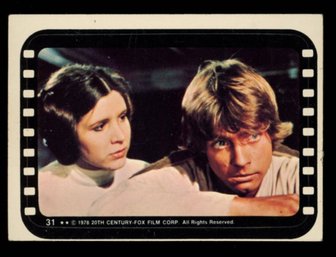 1977 STAR WARS STICKER Luke Skywalker & Princess Leia