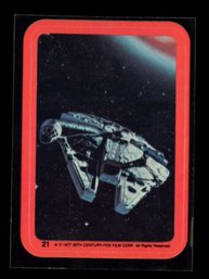 1977 STAR WARS STICKER MILLENNIUM FALCON