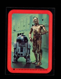 1977 STAR WARS STICKER R2-D2 C-3PO