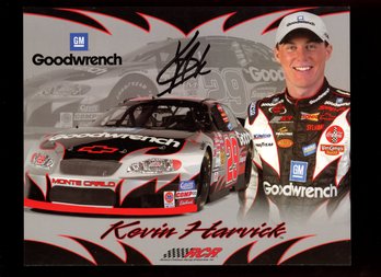 KEVIN HARVICK AUTOGRAPHED PROMO CARD NASCAR