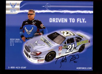 RICKY RUDD AUTOGRAPHED PROMO CARD NASCAR