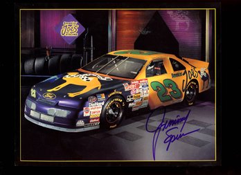 JIMMY SPENCER AUTOGRAPHED PROMO CARD NASCAR