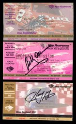 LOT OF AUTOGRAPHED NASCAR TICKETS
