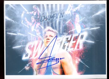 JACK SWAGGER AUTOGRAPHED 8X10 WWE / AEW WRESTLING WITH COA