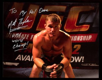 MATT HUGHES AUTOGRAPHED PHOTO UFC WELTERWEIGHT CHAMPION 2001 MMA