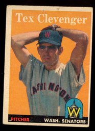 1958 TOPPS BASEBALL TEX CLEVENGER