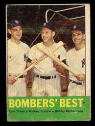 1963 TOPPS BOMBERS BEST MICKEY MANTLE