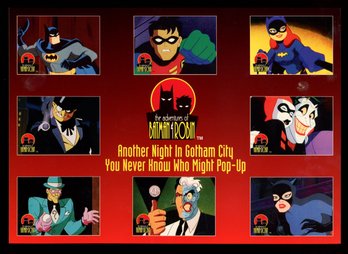 1995 Skybox The Adventures Of Batman & Robin Prototype S1 Promo Card Sheet