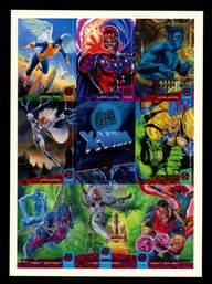 1994 X-men Premiere Uncut 9 Card Promo Sheet Fleer Ultra Trading Cards