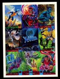 1994 X-Men Premiere Uncut 9 Card Promo Sheet Fleer Ultra Trading Cards