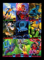 1994 X-men Premiere Uncut 9 Card Promo Sheet Fleer Ultra Trading Cards